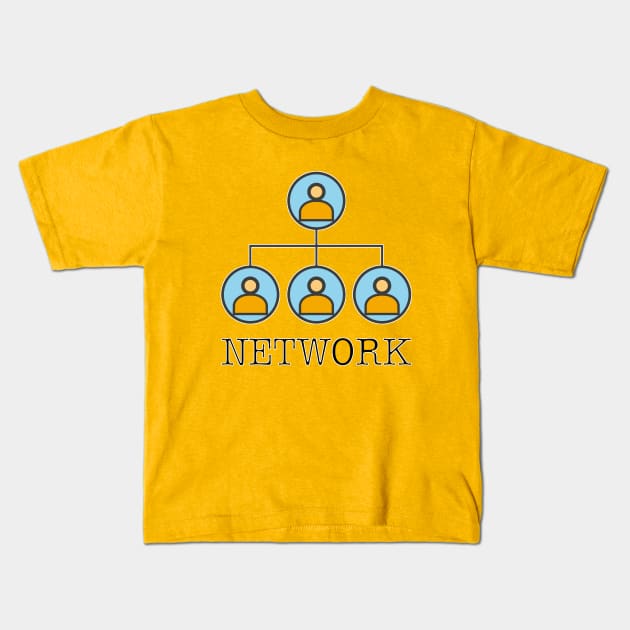 NETWORK Kids T-Shirt by piksimp